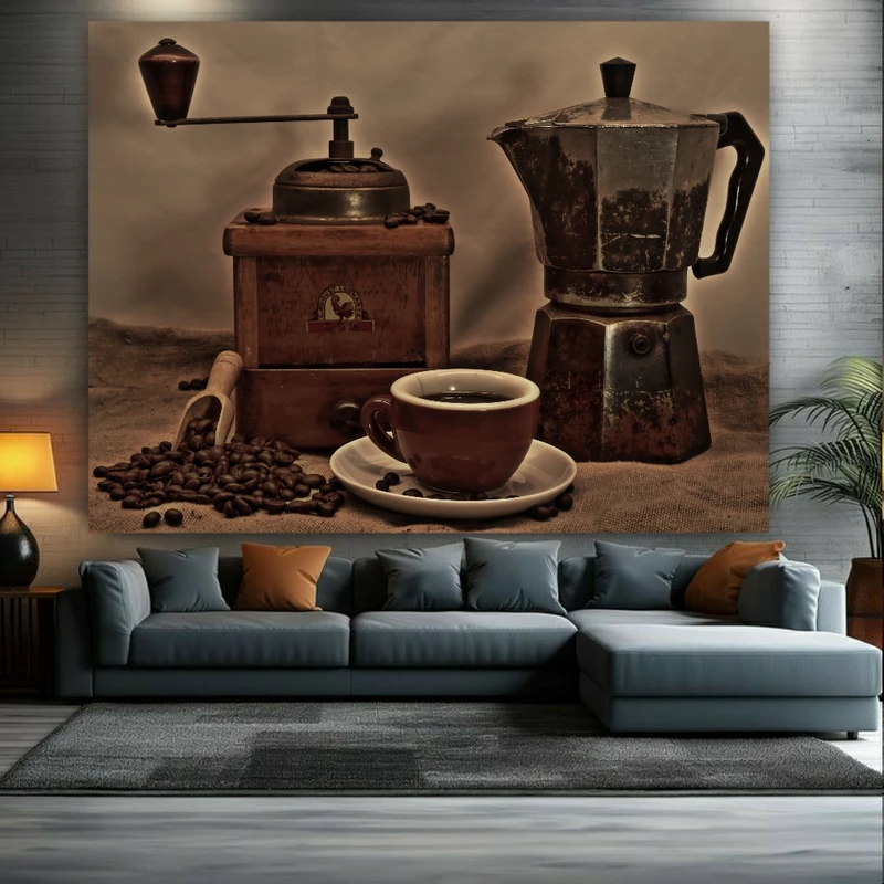  تابلو بوم طرح قهوه جوش کد BK1658