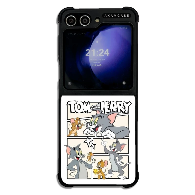 کاور آکام مدل AMC-WSGZFLIP5-TOM & JERRY1 مناسب برای گوشی موبایل سامسونگ Galaxy Z Flip 5