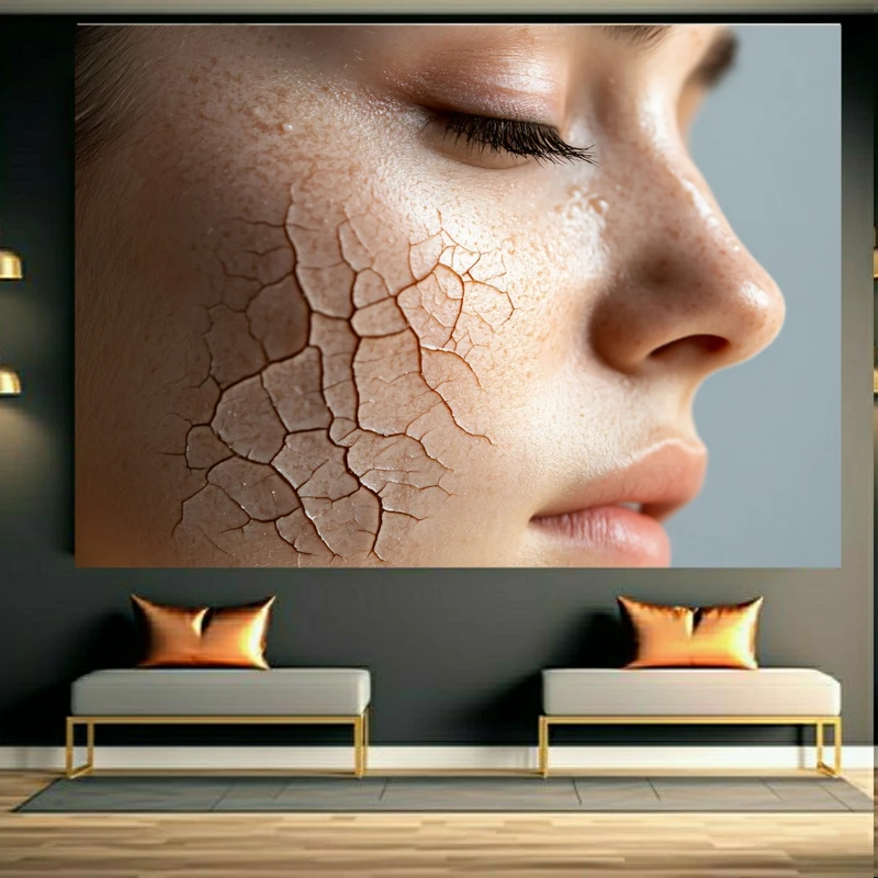 پوستر طرح مخمل مراقبت پوستی مدل خشکی پوست کد BK23793