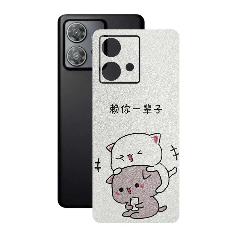 برچسب پوششی ریمکس مدل Leth طرح گربه موچی مناسب برای گوشی موبایل موتورولا Edge 40 Neo