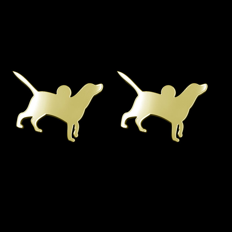 گوشواره طلا 18 عیار زنانه مدوپد مدل سگ کد GA1-16376