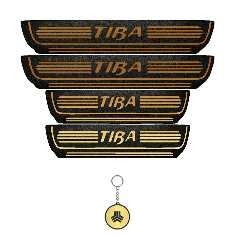 برچسب پارکابی خودرو لندمون کد LMm0056 MT مناسب برای تیبا مجموعه 4 عددی به همراه جا کلیدی