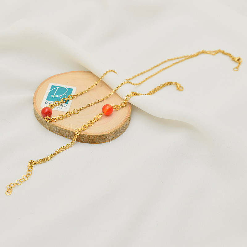 نیم ست زنانه دلنار گالری مدل سنگ جید O