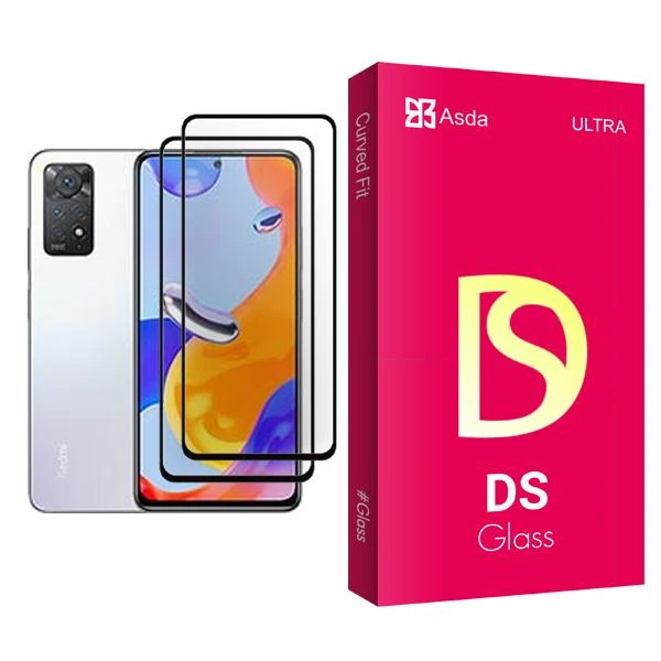 محافظ صفحه نمایش آسدا مدل DS Glass MIX002 مناسب برای گوشی موبایل شیائومی Redmi Note 11 Pro بسته دو عددی