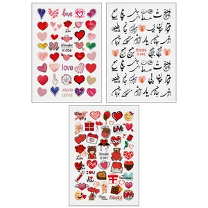 برچسب لنز ناخن مدل عشق کد N36-42-49 مجموعه 3 عددی