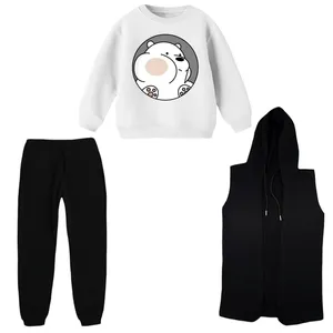 ست 3 تکه لباس راحتی بچگانه مدل خرس کد 2