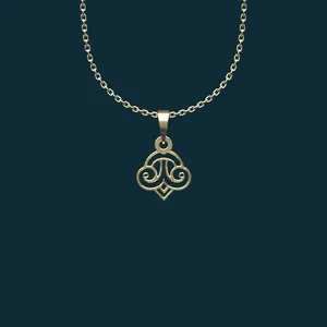 گردنبند طلا 18 عیار زنانه مدوپد مدل هندسی کد AA2-1-1064