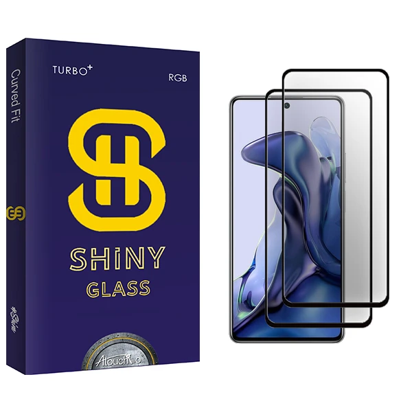 محافظ صفحه نمایش سرامیکی آتوچبو مدل Shiny Glass مناسب برای گوشی موبایل شیائومی 11T 5G 21081111RG بسته دو عددی