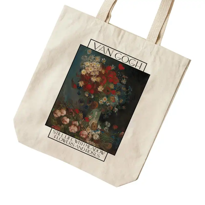 ساک خرید ترمه طراحان ایده مدل طبیعت بی جان از ونگوگ کد 0049 - L