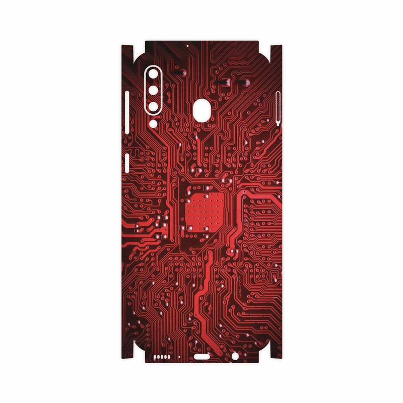 برچسب پوششی ماهوت مدل Red Printed Circuit Board-FullSkin مناسب برای گوشی موبایل سامسونگ Galaxy M30