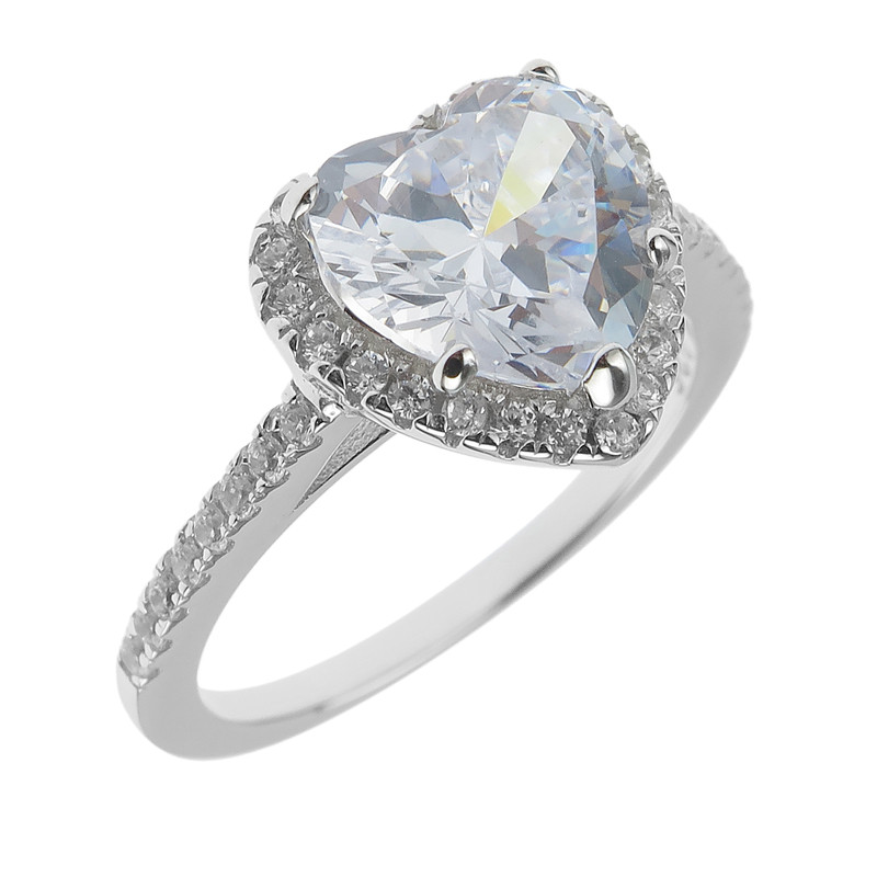 انگشتر نقره زنانه سواروسکی مدل قلب جواهری کد 693577 انگشتر نقره زنانه سواروسکی مدل قلب جواهری کد 693577