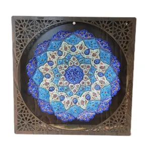 بشقاب میناکاری مدل گل کد 113