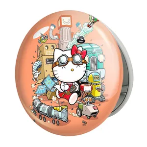 آینه جیبی خندالو طرح هلو کیتی مدل تاشو کد 24750 
