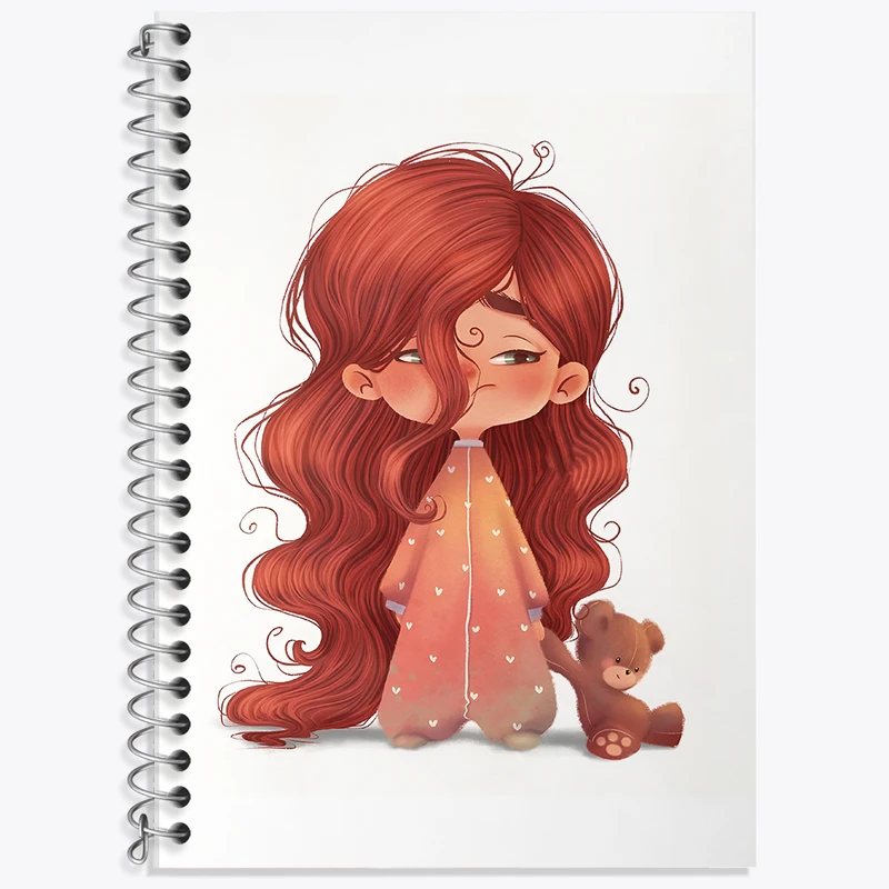 دفتر نت موسیقی 50 برگ خندالو طرح دختر خسته کد F7658