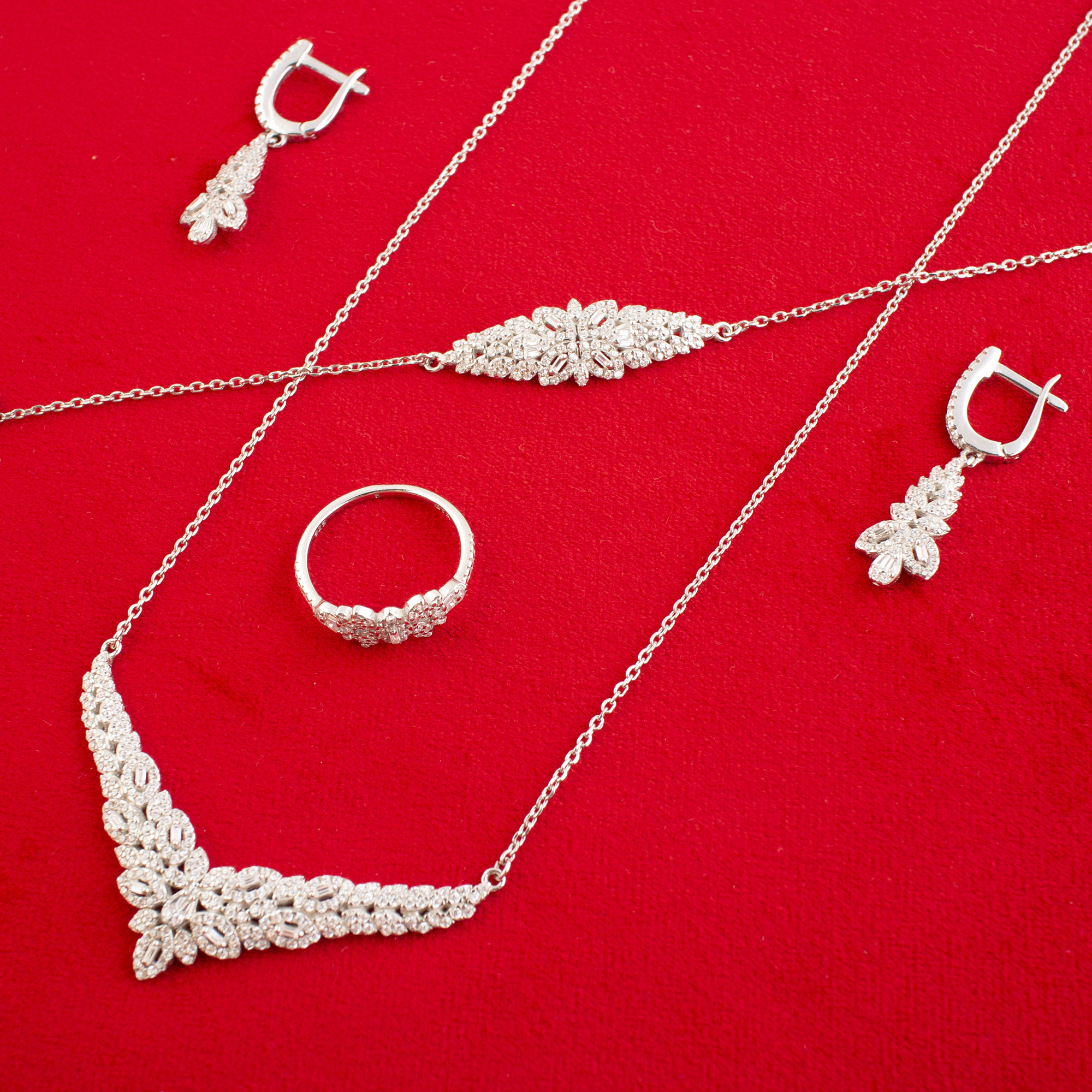 ست نقره زنانه مدل مدل AMITIS_N160