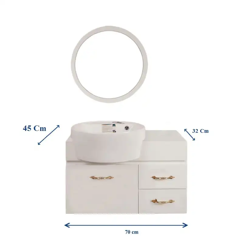 ست کابینت و روشویی آزالیا مدل Milana04 به همراه آینه