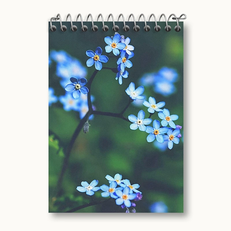 دفتر یادداشت 50 برگ خندالو طرح گل آبی کد N5866