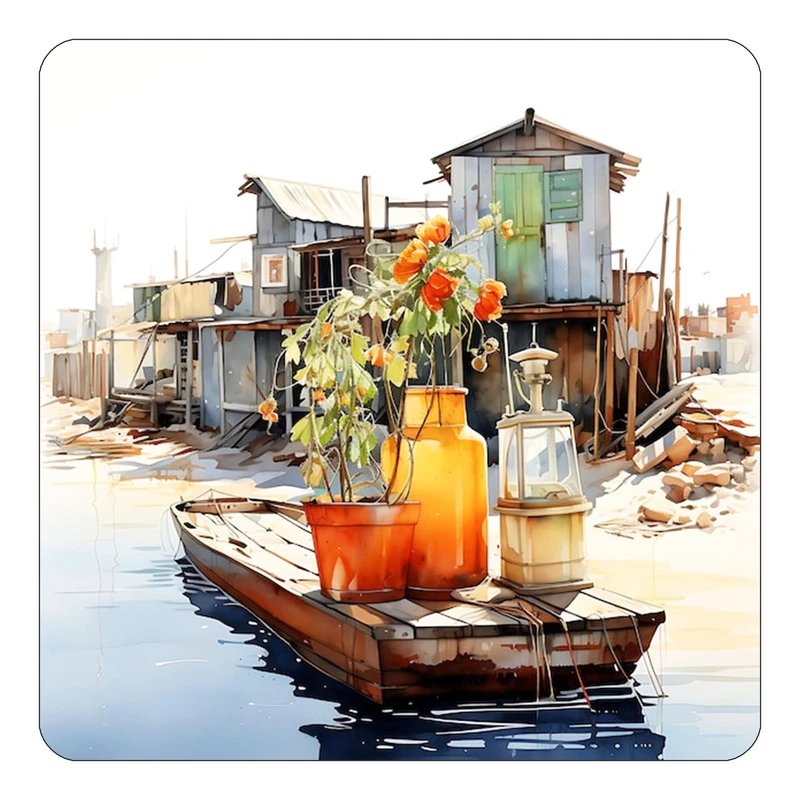 مگنت کاکتی طرح نقاشی رنگ روغن مدل mp73608