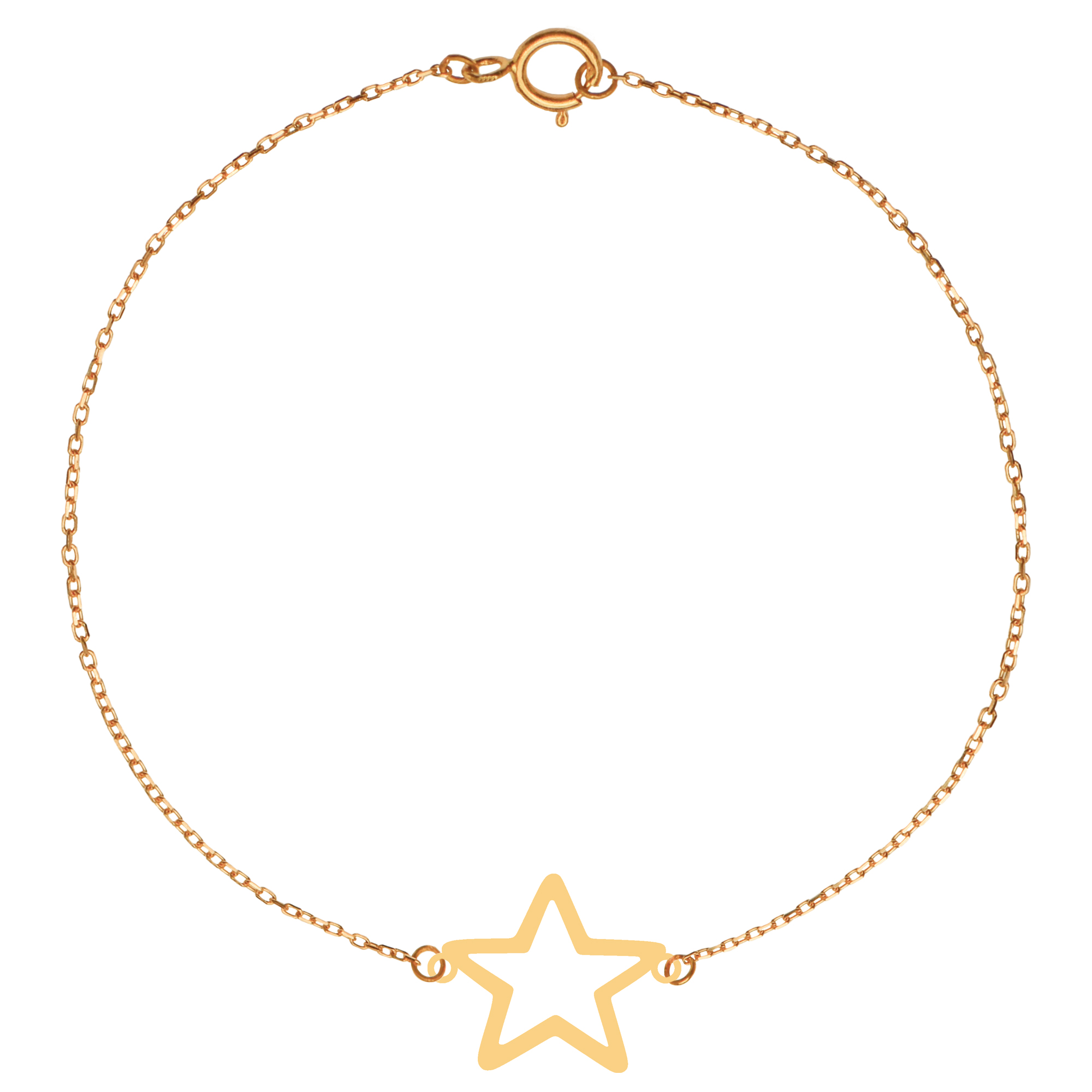 پابند طلا 18 عیار زنانه کرابو طرح ستاره مدل Kr2056