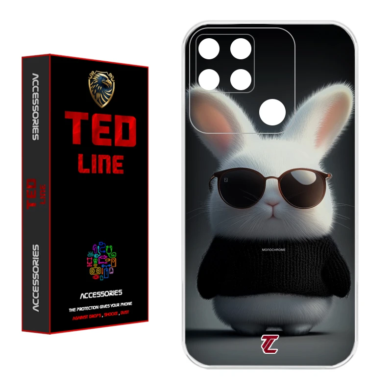 کاور تد لاین طرح خرگوش کد 1106 مناسب برای گوشی موبایل شیائومی Redmi 10A / 9C