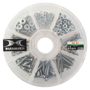 پیچ و مهره و واشر هامر مدل استوانه m3 بسته 340 عددی