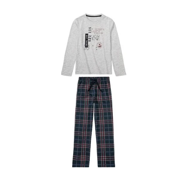 ست تی شرت آستین بلند و شلوار راحتی پسرانه پیپرتس مدل راه راه 2025