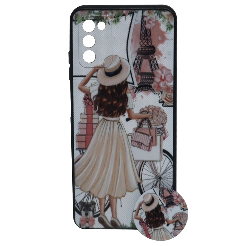 کاور کد 1671 مناسب برای گوشی موبایل سامسونگ Galaxy A03s به همراه پایه نگهدارنده