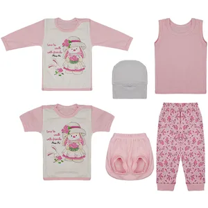 ست 5 تکه لباس نوزادی مدل دختر و خرگوش کد 1005