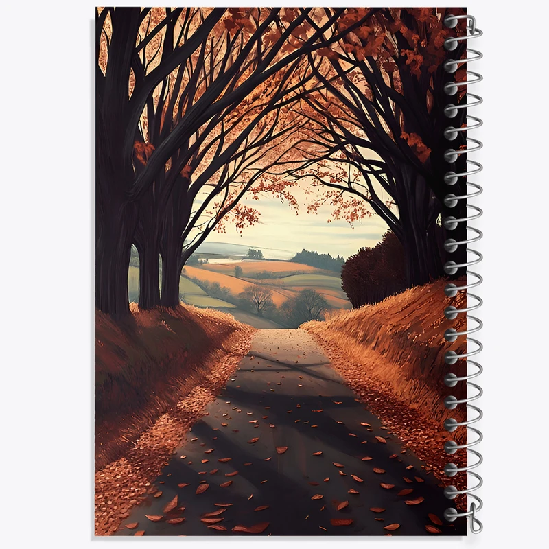 دفتر شطرنجی 50 برگ خندالو طرح جنگل پاییزی کد F6951