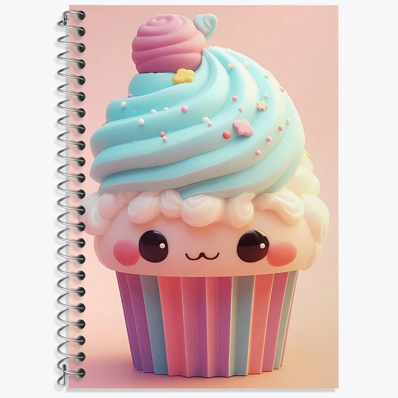 دفتر لغت 50 برگ خندالو طرح کیک و شیرینی پزی کد 36672