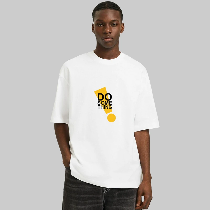 تی شرت مردانه آستین سه ربع پنبه دورو مدل do some thing