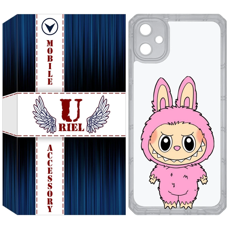 کاور یوریل قاب مدل Clear کد 129 طرح لبوبو مناسب برای گوشی موبایل سامسونگ Galaxy A05