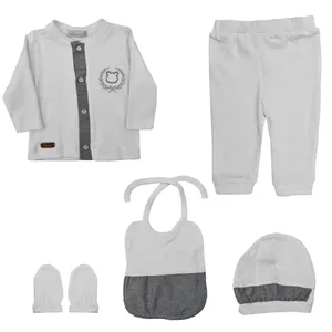 ست 5 تکه لباس نوزادی آلدیانا کد 5204w-to