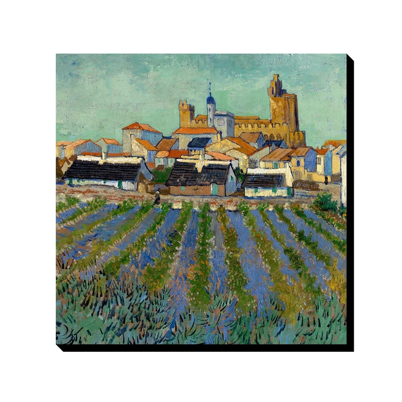تابلو ترمه طراحان ایده طرح نمایی از سن ماریه د لامر از ونگوگ کد art0008