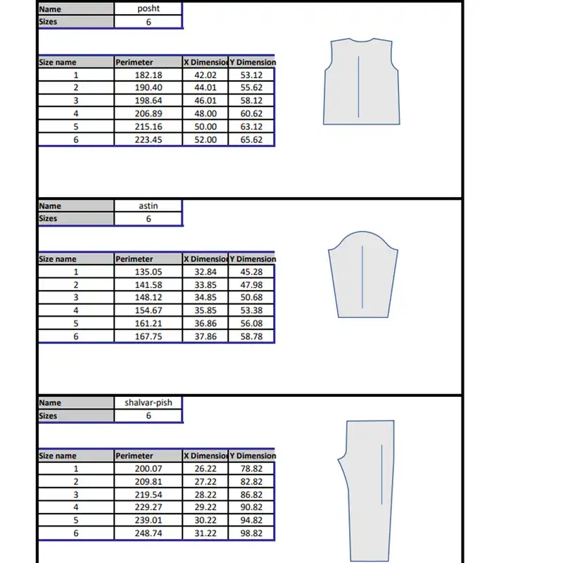 الگو آماده خیاطی روپوش شلوار فرم مدارس ابتدایی پسرانه سایز 7 تا 12 سال مجموعه 6 عددی