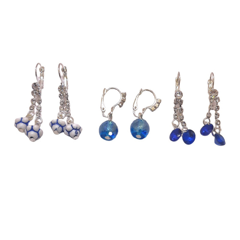 گوشواره دخترانه مدل KRT کد 11 مجموعه 3 عددی