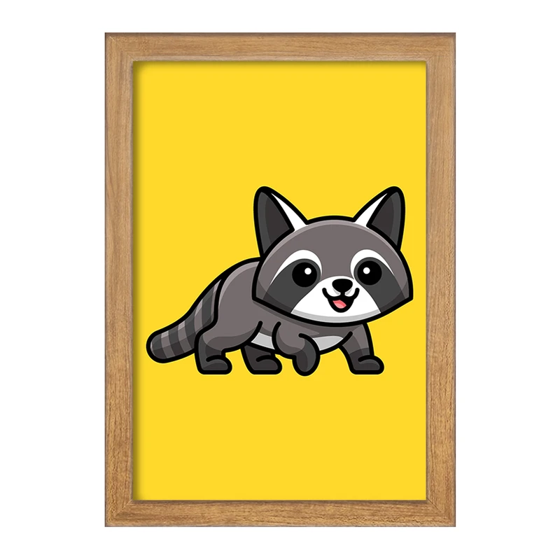 تابلو خندالو مدل حیوانات بامزه راکون کد 28200