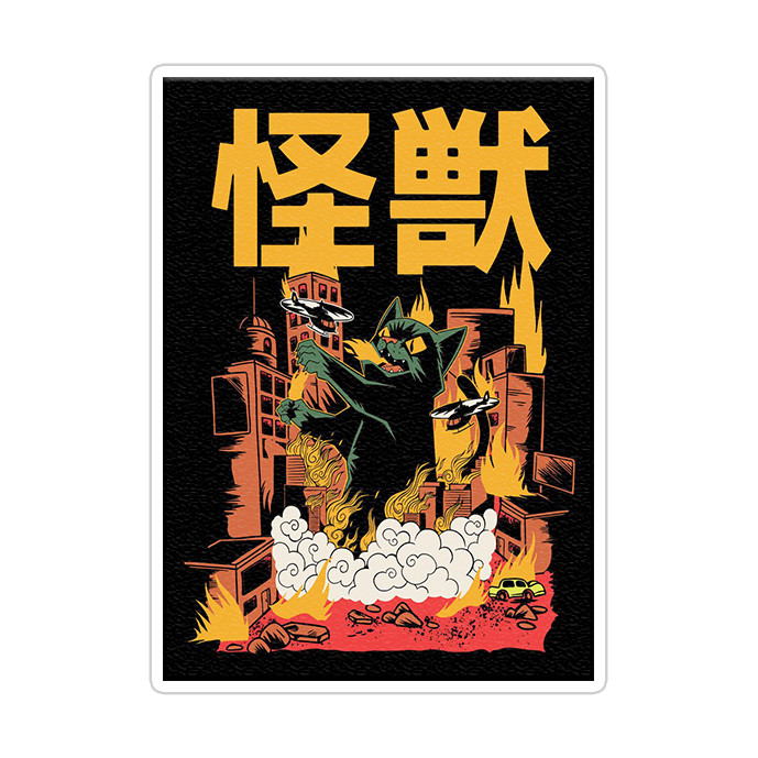 استیکر تزئینی موبایل و تبلت ماسا دیزاین مدل AS111 CAT