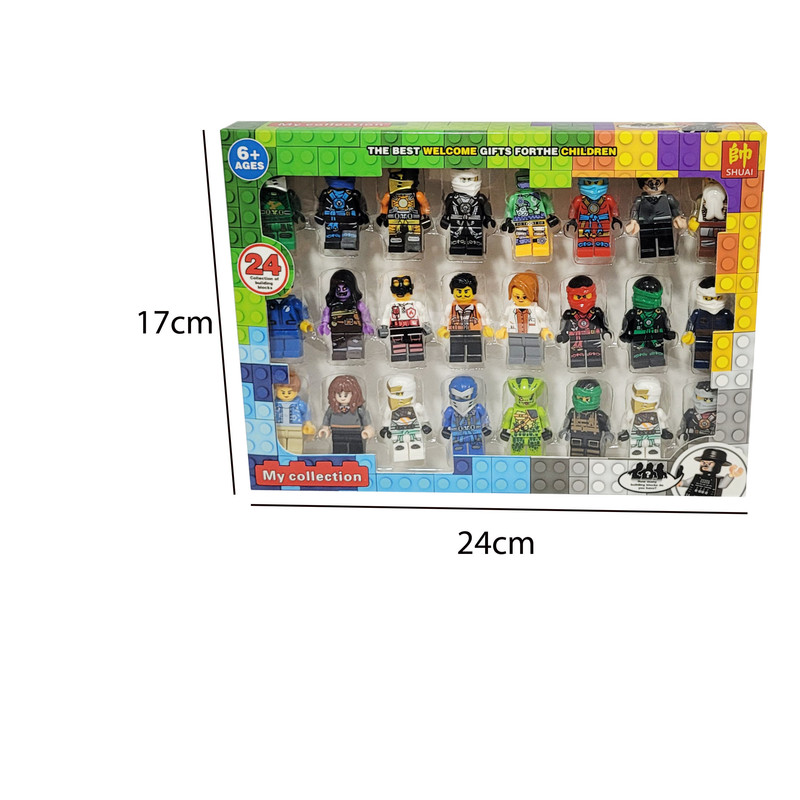 ساختنی مدل مینی فیگور شخصیت کد 343 مجموعه 24 عددی