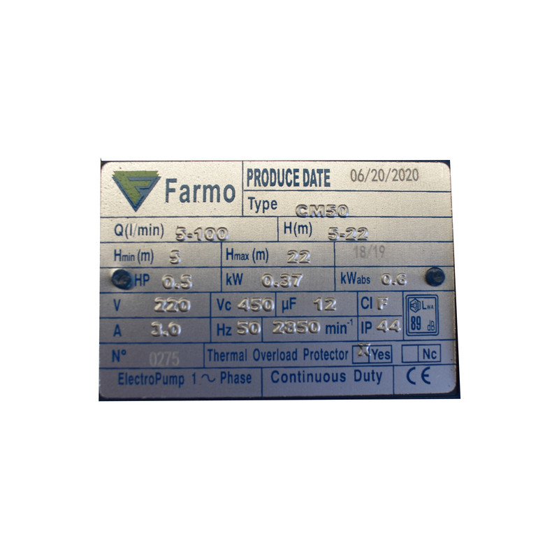 پمپ آب فارمو مدل CB210 پمپ آب فارمو مدل CB210