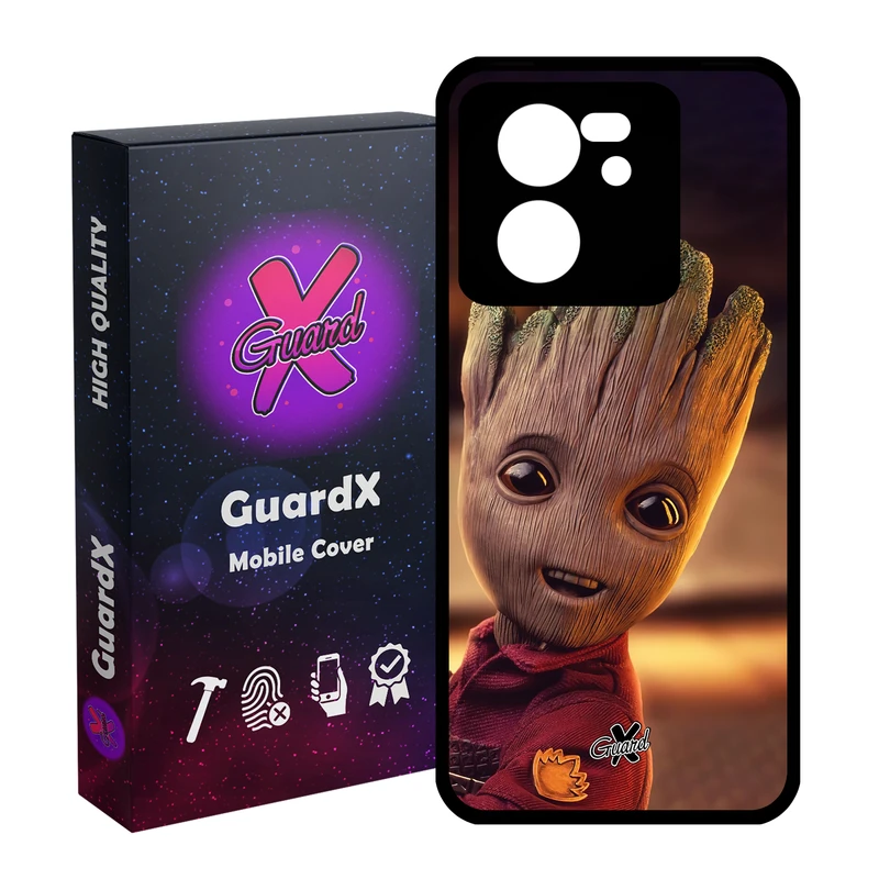 کاور گارد ایکس طرح Groot مدل Glass10479 مناسب برای گوشی موبایل شیائومی 13T/13T Pro/Redmi K60 Ultra