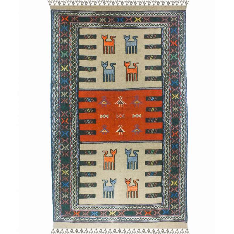 گلیم دستبافت دو متری مدل قوچان کد ghch 1104