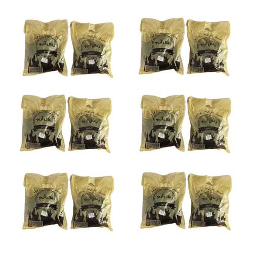 زغال کبابی تخته آریو مدل R103 وزن 8400 گرم بسته 12 عددی