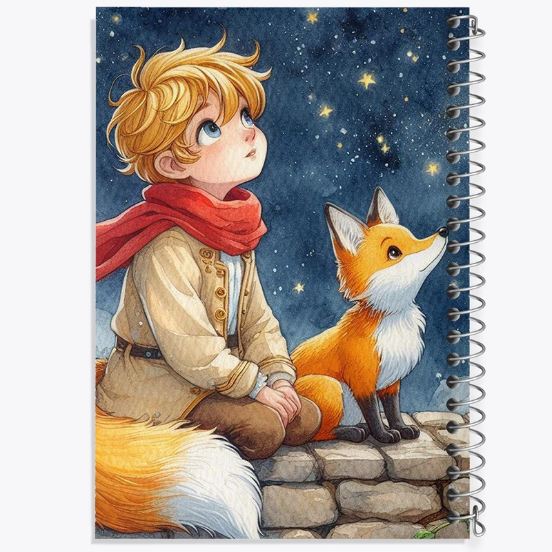 دفتر ژورنال نویسی 50 برگ خندالو مدل نقطه ای طرح شازده کوچولو کد N1793