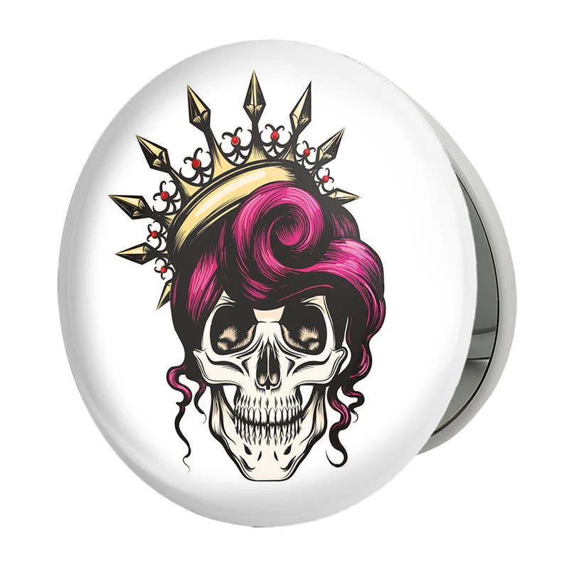 آینه جیبی خندالو طرح اسکلت Skleton مدل تاشو کد 1235 