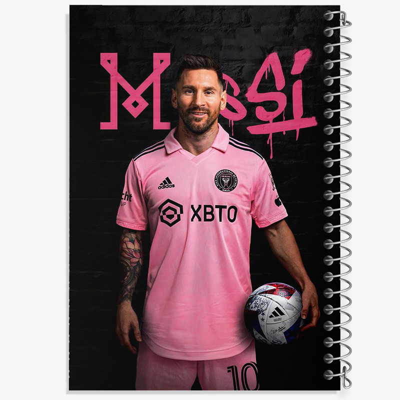 دفتر مشق 100 برگ خندالو طرح لیونل مسی کد 36477