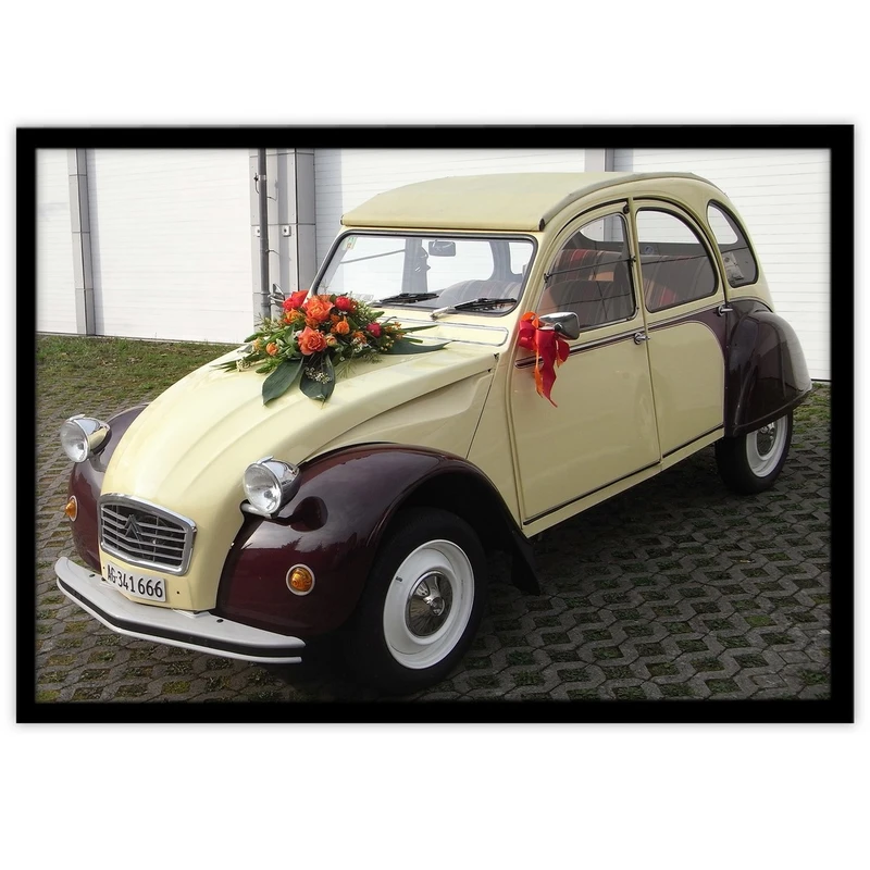 تابلو بکلیت طرح ماشین عروس قدیمی مدل B-11464