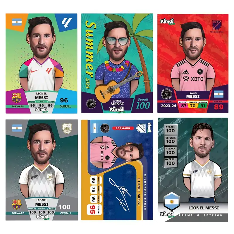 اسباب بازی شانسی مدل مسی سامر امضا مسی و پرمیوم مسی مجموعه 6 عددی