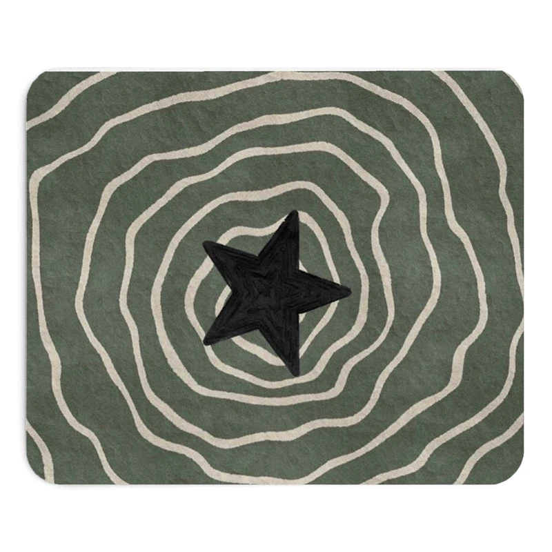 ماوس پد طرح ستاره سیاه سایز 19x24 سانتی متر