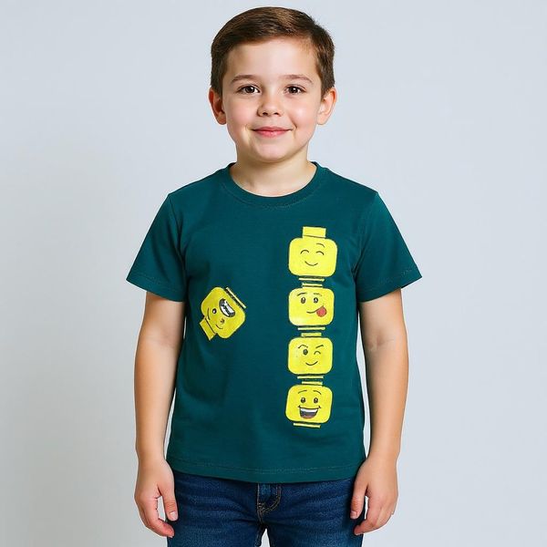 تی شرت آستین کوتاه پسرانه لینتل مدل لگو